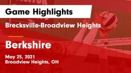 Brecksville-Broadview Heights  vs Berkshire  Game Highlights - May 25, 2021
