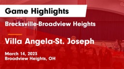 Brecksville-Broadview Heights  vs Villa Angela-St. Joseph  Game Highlights - March 14, 2023