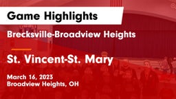 Brecksville-Broadview Heights  vs St. Vincent-St. Mary  Game Highlights - March 16, 2023
