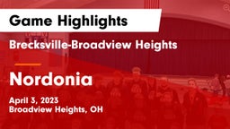 Brecksville-Broadview Heights  vs Nordonia Game Highlights - April 3, 2023