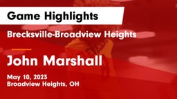 Brecksville-Broadview Heights  vs John Marshall Game Highlights - May 10, 2023