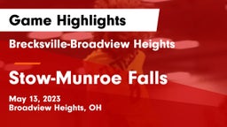 Brecksville-Broadview Heights  vs Stow-Munroe Falls  Game Highlights - May 13, 2023