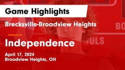 Brecksville-Broadview Heights  vs Independence  Game Highlights - April 17, 2024
