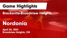Brecksville-Broadview Heights  vs Nordonia  Game Highlights - April 30, 2024