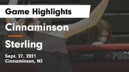 Cinnaminson  vs Sterling  Game Highlights - Sept. 27, 2021