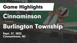 Cinnaminson  vs Burlington Township  Game Highlights - Sept. 27, 2022