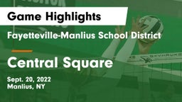 Fayetteville-Manlius School District  vs Central Square  Game Highlights - Sept. 20, 2022