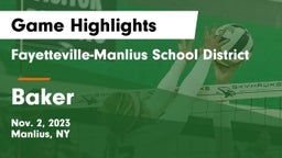 Fayetteville-Manlius School District  vs Baker  Game Highlights - Nov. 2, 2023