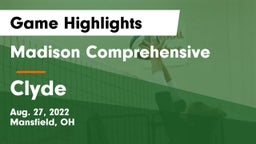 Madison Comprehensive  vs Clyde  Game Highlights - Aug. 27, 2022