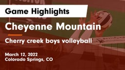 Cheyenne Mountain  vs Cherry creek boys volleyball  Game Highlights - March 12, 2022
