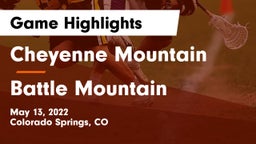 Cheyenne Mountain  vs Battle Mountain  Game Highlights - May 13, 2022