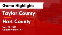 Taylor County  vs Hart County  Game Highlights - Jan. 25, 2023