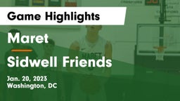 Maret  vs Sidwell Friends  Game Highlights - Jan. 20, 2023