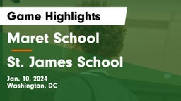 Maret School vs St. James School Game Highlights - Jan. 10, 2024