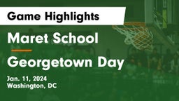 Maret School vs Georgetown Day  Game Highlights - Jan. 11, 2024