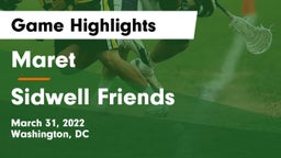 Maret  vs Sidwell Friends  Game Highlights - March 31, 2022