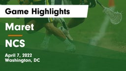 Maret  vs NCS Game Highlights - April 7, 2022