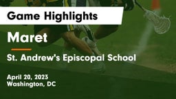 Maret  vs St. Andrew's Episcopal School Game Highlights - April 20, 2023