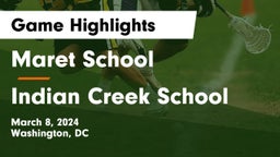 Maret School vs Indian Creek School Game Highlights - March 8, 2024