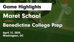 Maret School vs Benedictine College Prep Game Highlights - April 12, 2024