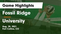 Fossil Ridge  vs University  Game Highlights - Aug. 28, 2021