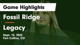 Fossil Ridge  vs Legacy Game Highlights - Sept. 15, 2022