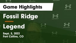 Fossil Ridge  vs Legend  Game Highlights - Sept. 3, 2022