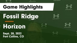 Fossil Ridge  vs Horizon  Game Highlights - Sept. 28, 2022