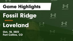 Fossil Ridge  vs Loveland Game Highlights - Oct. 18, 2022