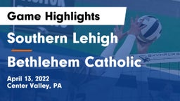 Southern Lehigh  vs Bethlehem Catholic  Game Highlights - April 13, 2022