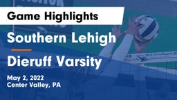 Southern Lehigh  vs Dieruff Varsity Game Highlights - May 2, 2022