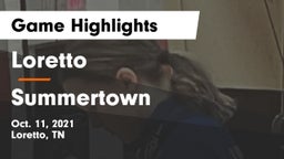 Loretto  vs Summertown Game Highlights - Oct. 11, 2021