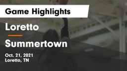 Loretto  vs Summertown Game Highlights - Oct. 21, 2021