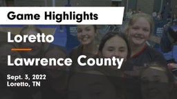 Loretto  vs Lawrence County  Game Highlights - Sept. 3, 2022