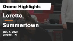 Loretto  vs Summertown Game Highlights - Oct. 4, 2022