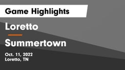 Loretto  vs Summertown Game Highlights - Oct. 11, 2022