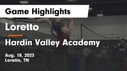 Loretto  vs Hardin Valley Academy Game Highlights - Aug. 18, 2023