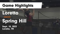 Loretto  vs Spring Hill  Game Highlights - Sept. 18, 2023