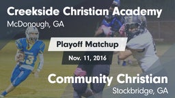 Matchup: Creekside Christian vs. Community Christian  2016