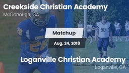 Matchup: Creekside Christian vs. Loganville Christian Academy  2018