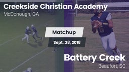 Matchup: Creekside Christian vs. Battery Creek  2018