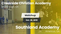 Matchup: Creekside Christian vs. Southland Academy  2018