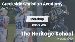 Matchup: Creekside Christian vs. The Heritage School 2019