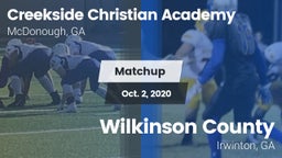 Matchup: Creekside Christian vs. Wilkinson County  2020