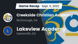 Recap: Creekside Christian Academy vs. Lakeview Academy  2022