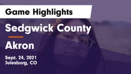 Sedgwick County  vs Akron  Game Highlights - Sept. 24, 2021