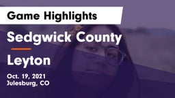 Sedgwick County  vs Leyton  Game Highlights - Oct. 19, 2021