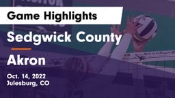 Sedgwick County  vs Akron Game Highlights - Oct. 14, 2022