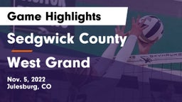 Sedgwick County  vs West Grand  Game Highlights - Nov. 5, 2022