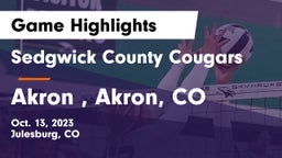Sedgwick County Cougars vs Akron , Akron, CO Game Highlights - Oct. 13, 2023